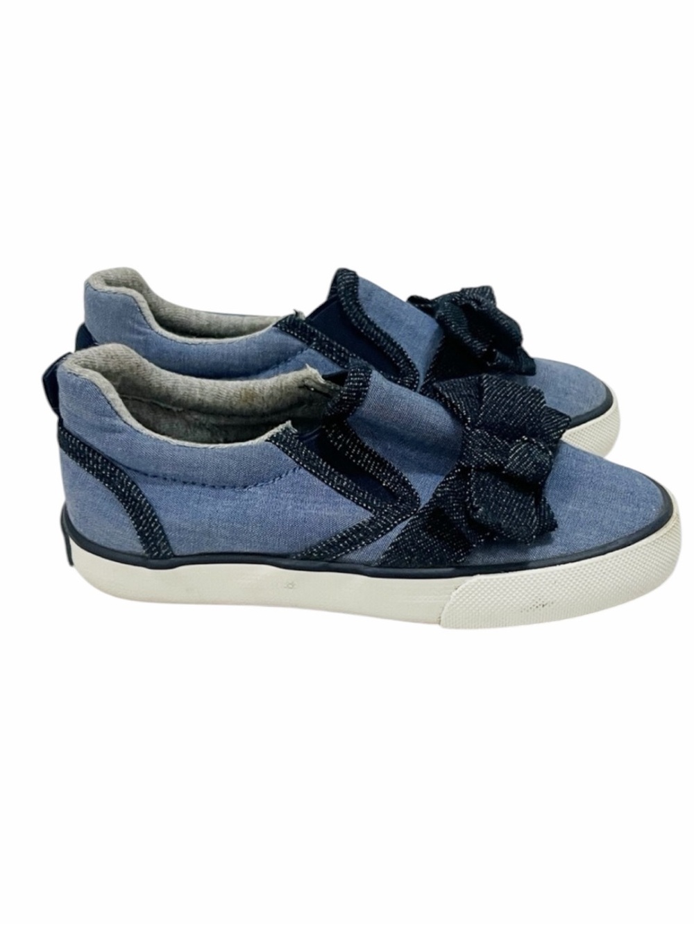 Tommy Hilfiger Slider Bow Sneakers Toddler Girls Size 10 Blue New Without Box